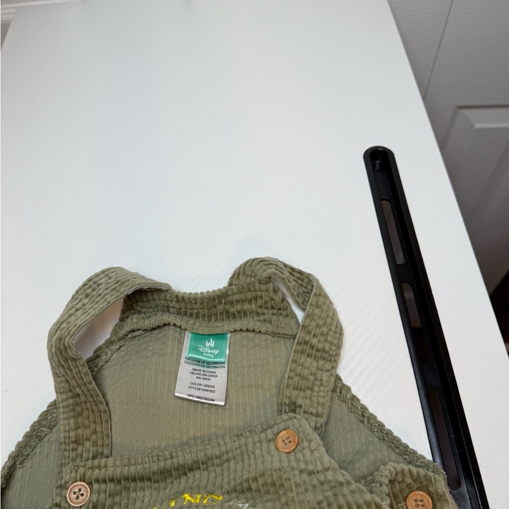 Disney Kids Olive Green Corduroy Overalls - Picture 8 of 8